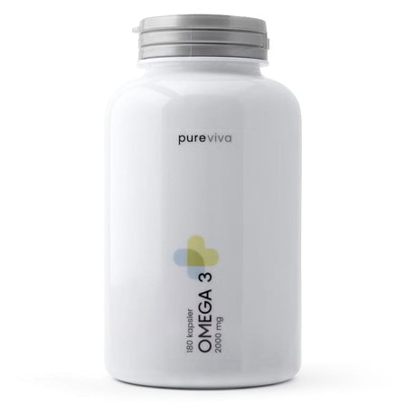 Pureviva Pureviva Omega 3 2000 mg 180 kaps., Helse & Madvarer, Kosttilskud, Fiskeolie & Omega 3