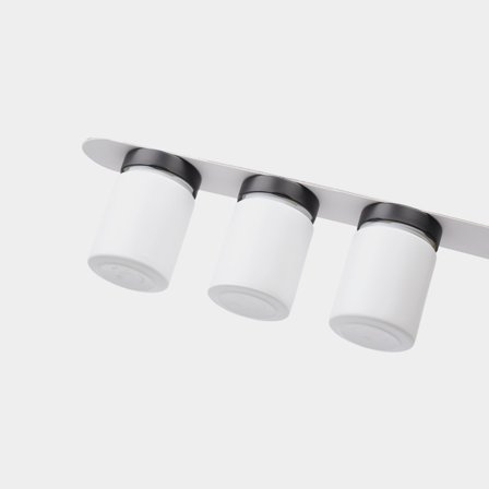 Magnetiske krydderikrukker i glas Silwy Glasses for Delicacies All White, hvid, 192 ml, 3-pak + hvid magnetstrimmel