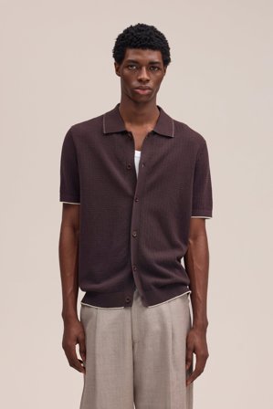 NN.07 Nalo Polo Herre Brun Bomuld