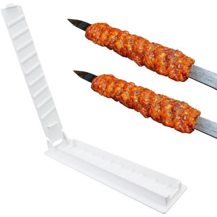 Kebabmaskin, manuell grillspydmaskin, grillspydform, grillspydform (hvit)