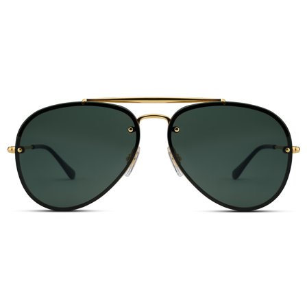 Occasus | Gafas de sol de aviador degradadas en dorado y verde para hombres - Gafas de sol estilo aviador