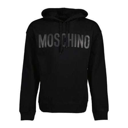Moschino, Hooded Sweatshirt Czarny, Mężczyzna, Rozmiar: S