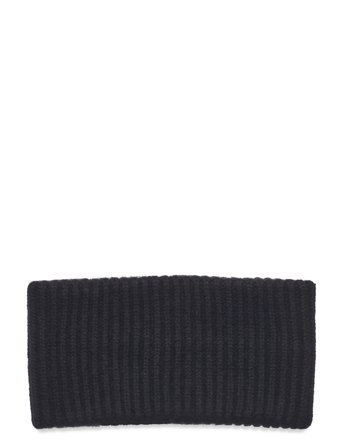 Rib Headband Black Davida Cashmere