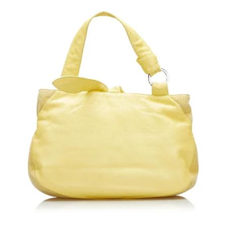Loewe Pre-owned Pre-owned Læder hndtasker Gul, Dame Vintage Tasker, Størrelse: ONE Size