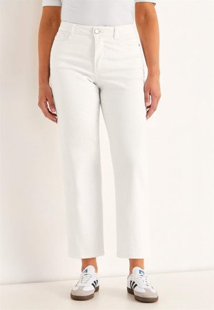 Cellbes of Sweden - Elastiske ankeljeans i hvid / denim til damer i størrelse 48