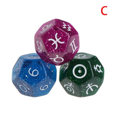 Astrologiset noppakuutiot 12-sivuiset monitahoiset noppakuutiot Astrologia Tarot-kortti Tähdistö C