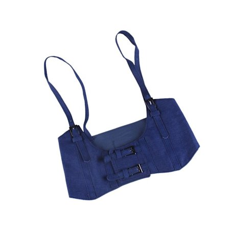 1/2/3/5 Kvinnor Charm Midjeband Bred Underbyst Cosplay Tak Rosett Mörkblå Cowboy Typ B