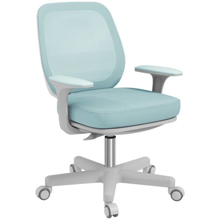 Ergonomisk kontorstol, justerbar højde, grøn, 360 drejning