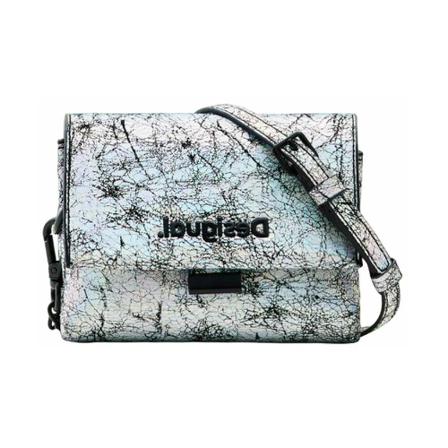 Desigual Shoulder Tas , Grijs , Dames , Maat: ONE Size Schoudertassen