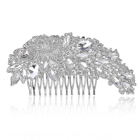 Hmwy-bridal hår kam krona bröllop hårspänne smycken