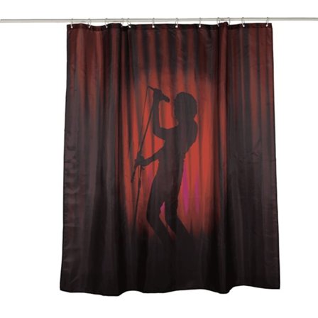 Badeforhæng 180x180cm - Sangerinde i silhuet