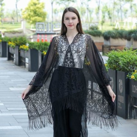 Aftonklänningar Sjal Lady Cape Wraps SVART SVART