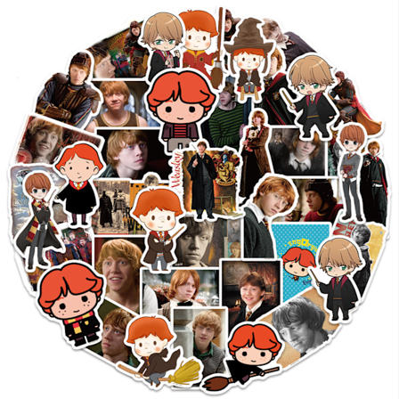 Harry Potter -vesiväri vinyylitarrat, 50 kpl setti, vedenkestäviä ja UV-suojattuja, täydellisiä kaikille laitteillesi, eläinten tunnusmerkki