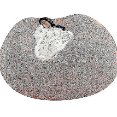 Lat sofa med bønnepose i kunstig pels