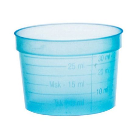 Mätmuggar för engångsbruk, plast, 30 ,ml 50/fp - Lyreco - Sjukvård och omsorg - Diagnos och behandling - Medicinering