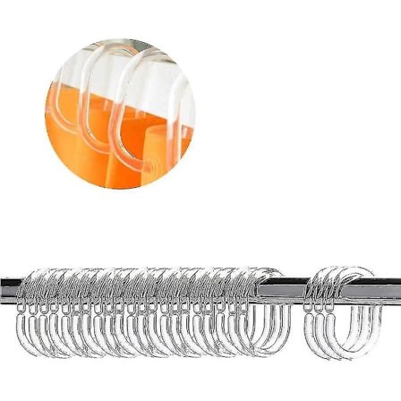 Duschdraperiöglor, 24 stycken Duschringar