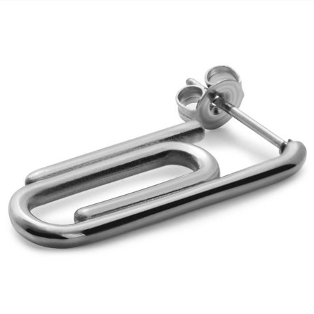 Floyd Stahl Büroklammer-Ohrstecker für Männer - Ohrstecker