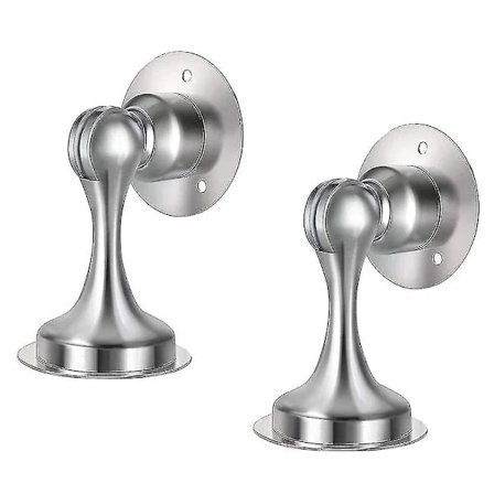 【PP】 Magnetisk dørstopper indendørs, rustfri og holdbar, dobbeltsidet tape, ingen stansning (2 styk)