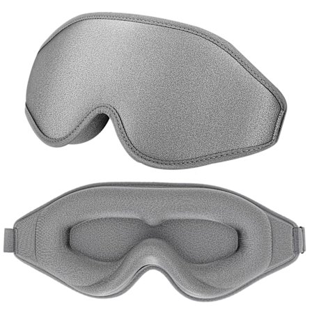 Silketryne, 3D Stereo Dyp Søvn Øyemaske Komfortabel Justerbar Søt Blokker Ute Lys Øyedekker for Mann og Kvinne Hele Natten Søvn