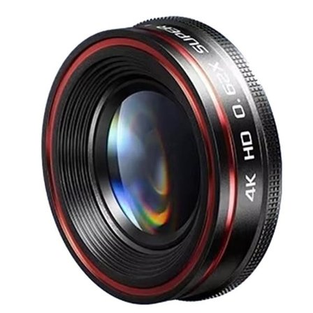 Vidvinkellins 0,62X till smartphone med flerfunktionsoptik