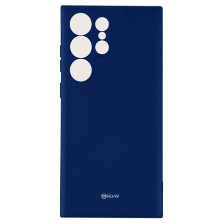 Fodral till Samsung S23 Ultra Silicone Mate Roar Colorful Jelly Midnight Blue Blå