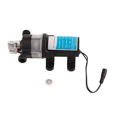 Självprimningspump, automatisk, lågbrus, elektrisk minidiafragmapump med avtagbart filter, DC12V 80W