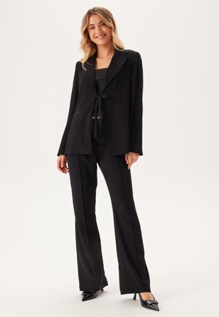BUBBLEROOM - Flared Structured Suit Trousers - 42