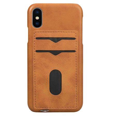 NYHET! Skal med Korthållare för iPhone XS Max (Vintage-Mark)