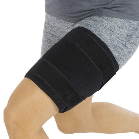 Lårskinne - Hamstring Quad Wrap - Justerbar kompresjonsarmstøtte for trukket lyskemuskler, forstuinger, Quadriceps, senebetennelse, - Perfet