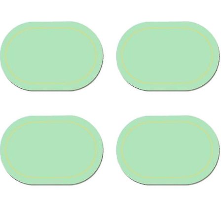 Faux læder dækkeservietter sæt med 4 - Dobbeltsidet farve ovalt design spisebordsmåtter vandtæt varmebestandig boligindretning -xx