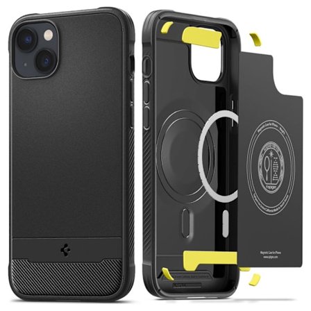 Spigen iPhone 14 Cover Rugged Armor Mag Black