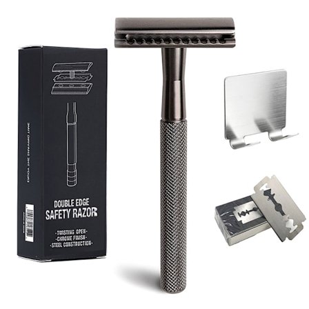 Manuell barbermaskin for hårfjerning med skiftende blader