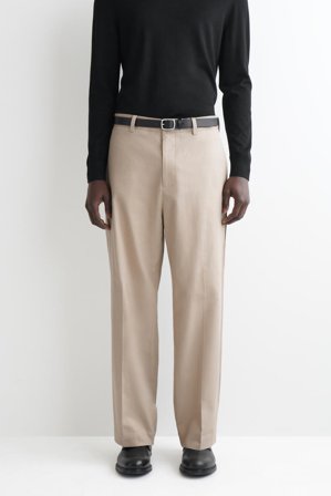 COS Men's Pantaloni In Cotone A Gamba Dritta in Beige