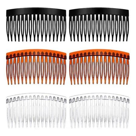 6 stk Hårkammer Glidende Skilpadde Rett Hårkam Klar
