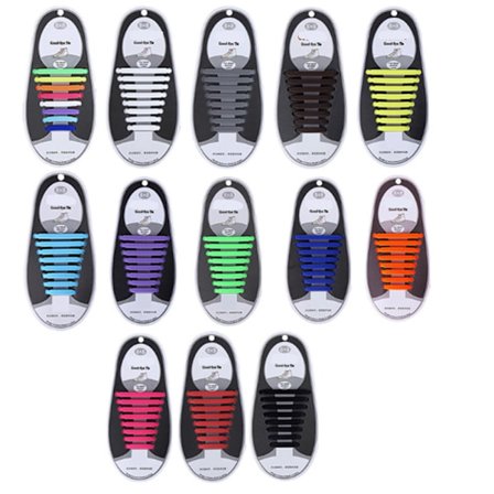 Elatiska silicone skosnöre unisex barn sommar