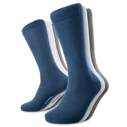 FreeFeel | Lot de 3 paires de chaussettes en bambou | blanc, bleu ciel, gris clair for Men