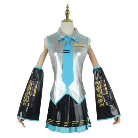 Uusi Trend Miku Cosplay Peruukkiasu Japani Midi Mekko Aloittelija Tulevaisuuden Miku Cosplay Nainen Halloween Naisten Tyttö Kangasasu L Costume A