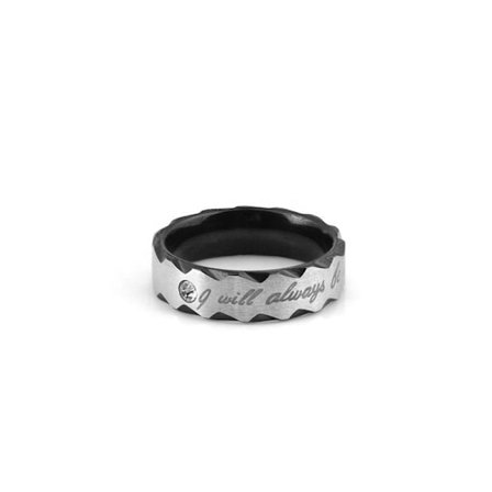 Ring silver & guld ''I will always be with you'' unisex gåva