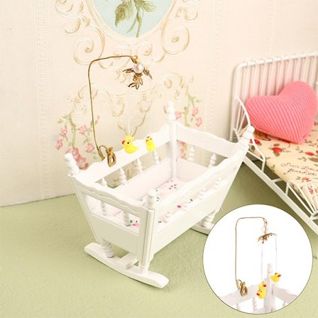 1:12 Dockhus Miniature Ducking Pendant Baby Bed Clamp Baby Sl
