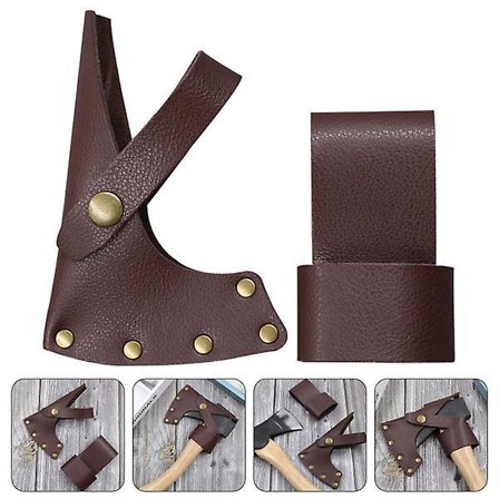 1 sæt læderøksehylster Hatchet Cover Øksehoved Udendørs Prot