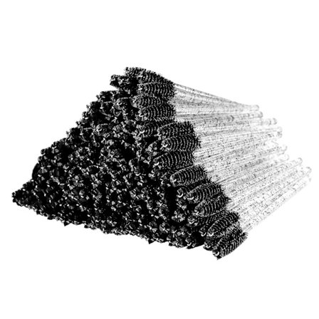 300 stk. engangs krystal mascara børste øjenvippe børste applikator øjenbryn børste til øjenvippeforlængelse forsyninger (sort) Sort