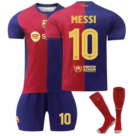 24-25 Barcelona Hjemmekamp Fotballdrakter Barnefotballsett