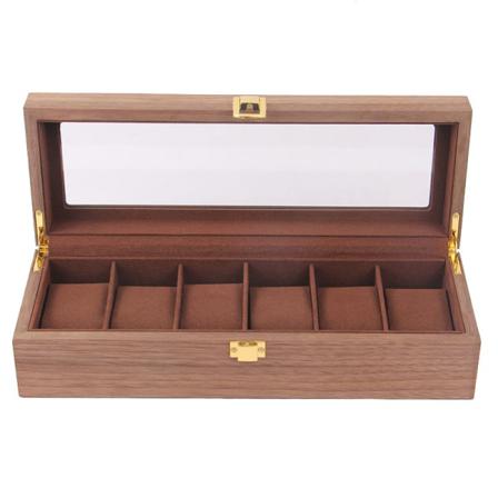 Klockbox 6 Klockor Trä - Valnöt Valnöt