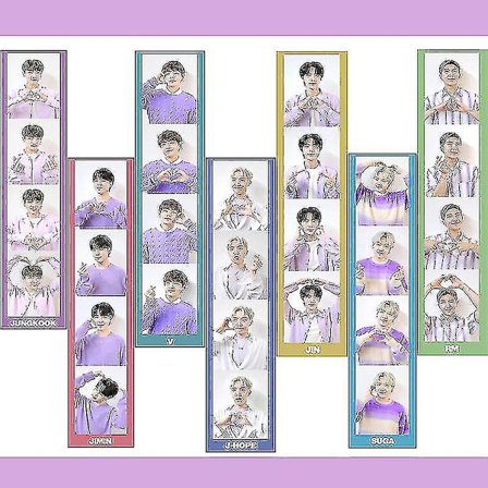 Lanbena Kpop Bangtang Boy Lomo Notepad Gavekort Postkort Dagbog Notesbog Foto Kort Stationery