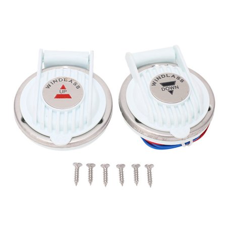 2 st Rostfritt Stål Ankarfotbrytare Upp Ner Båt Fotpedal