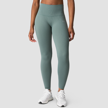 ICANIWILL Ribbed Define Seamless Pocket Tights, Racing Green