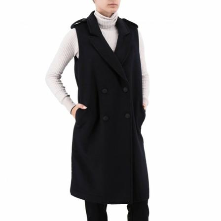 Scotch & Soda Long sleeveless vest Sort, Dame