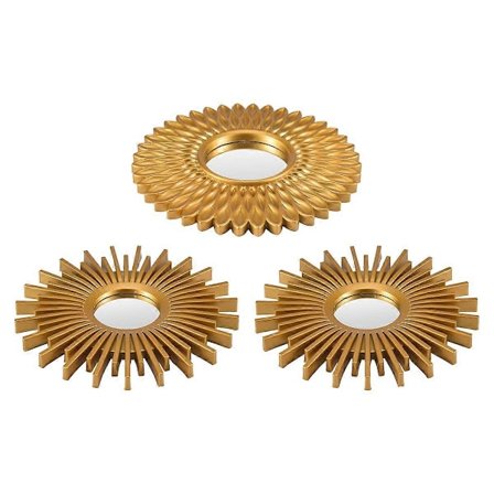 Speil for vegg, pakke med 3 - Veggspeil for romdekor og hjemmeinnredning, speil for veggdekor