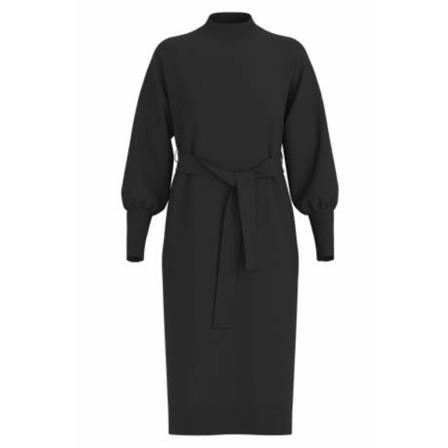 Hugo Boss, Midi Dresses Zwart, Dames, Maat:S,wol