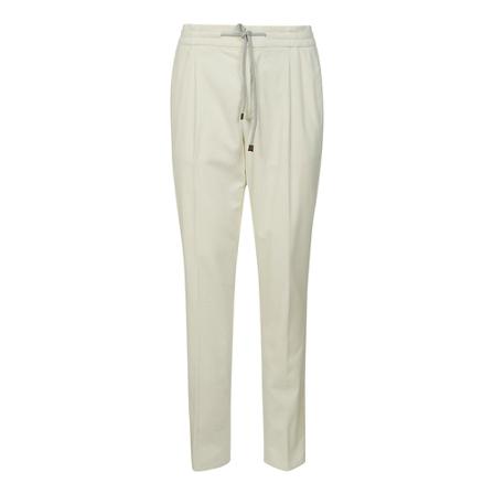 Brunello Cucinelli, Tapered Trousers Wit, Heren, Maat:L